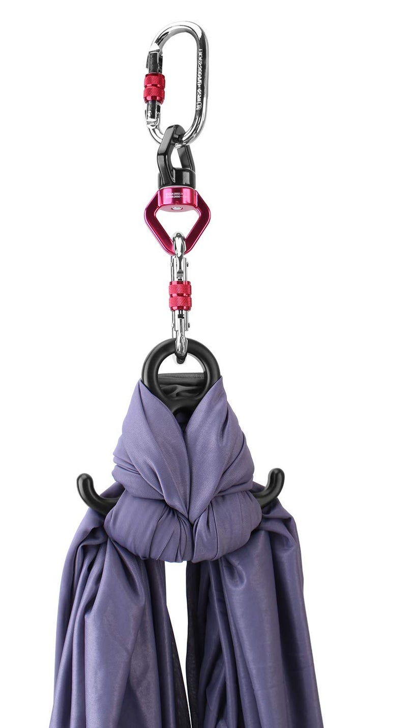 Flife F.Life Aerial Silk Yoga Hammock Strater Kit -10 Yards For Flying Yoga (Dark Gray) - Image 2